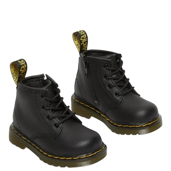 Dr. Martens INFANT 1460 SOFTY T LEATHER LACE UP BOOTS Size 6 NWOB - Picture 3 of 11